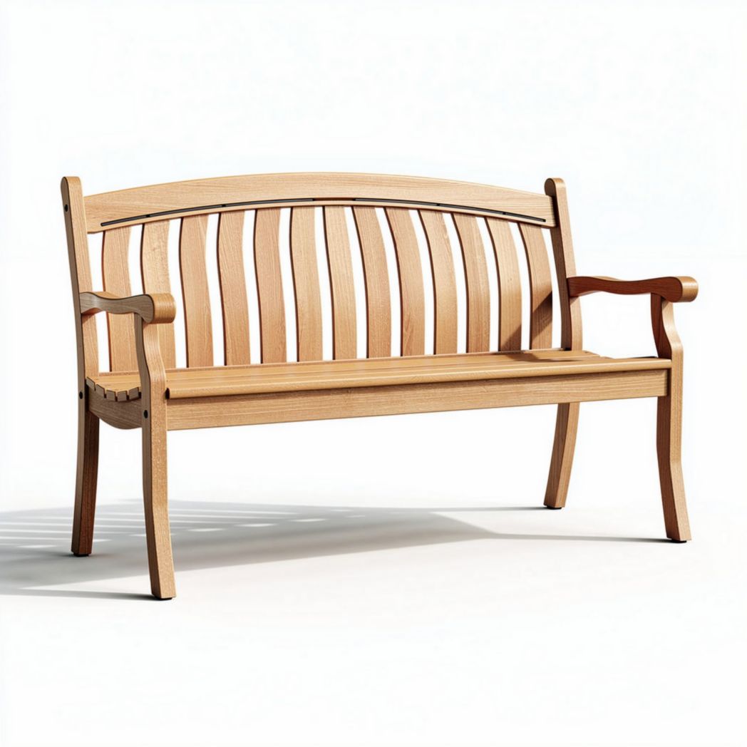 Wooden garden bench for outdoor seating 150 x 60 x 85cm