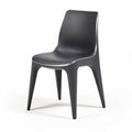 Stackable polypropylene dining chair in black 42 x 50 x 85cm
